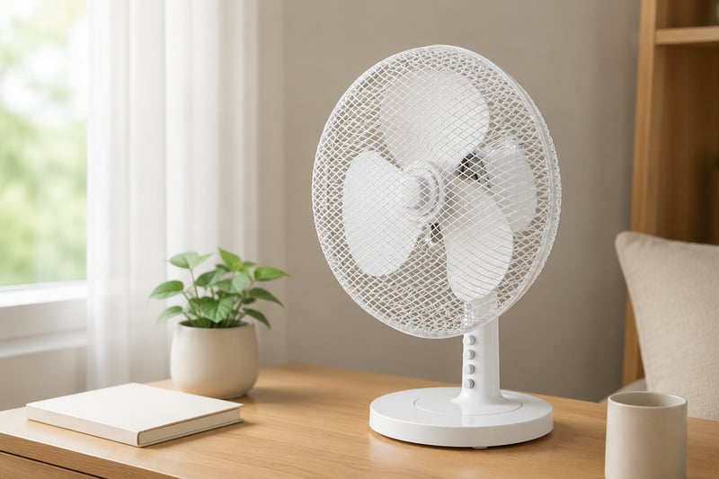 12 and 16 inch AC Desk Fan illustrative application scene