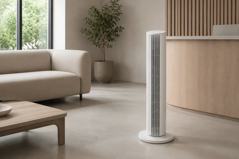 30 inch Tower Fan With Remote Control illustrative application scene