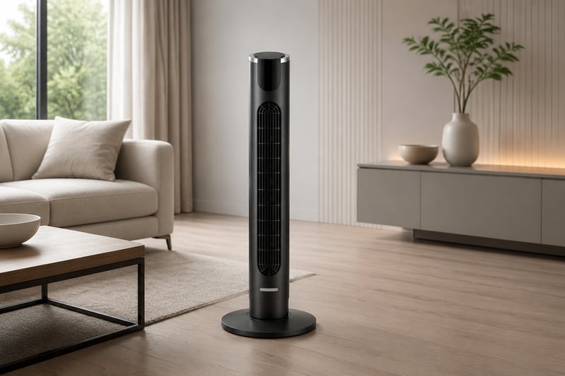 37 inch Tower Fan With Remote Control illustrative application scene