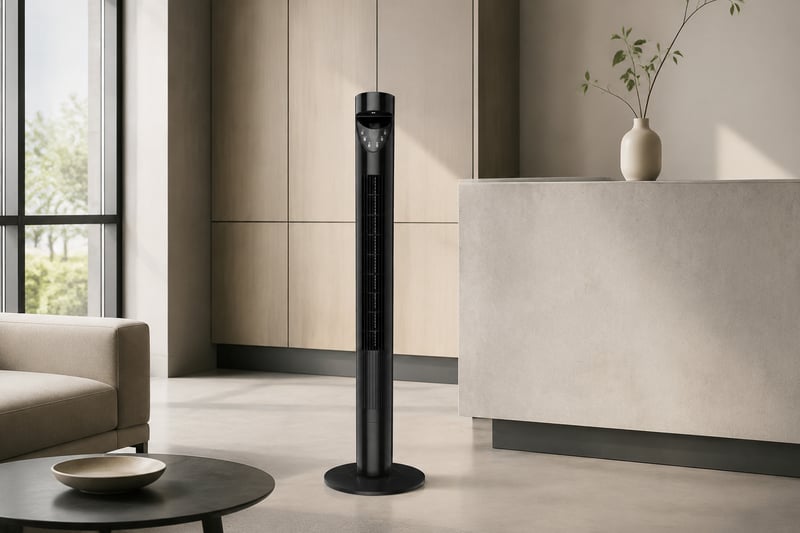 47 inch Tower Fan With Remote Control illustrative application scene